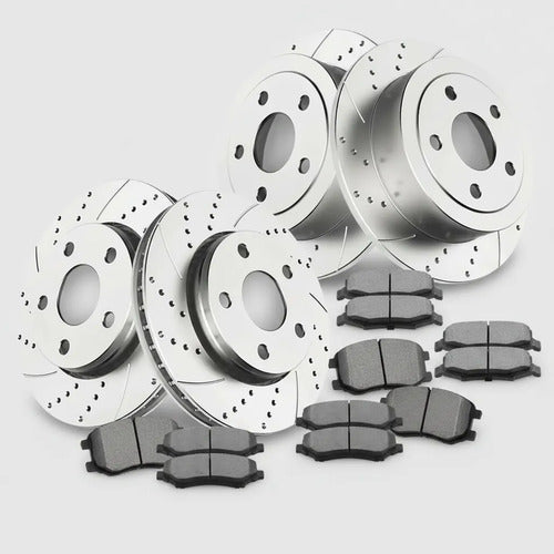 Kit Frenos Discos Ranurados Jeep Wrangler Jk 2007-2017