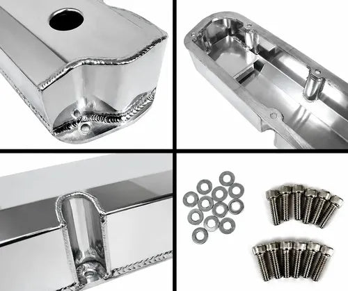 Tapas de Punterías Cromadas Cortas Fabricadas Ford 289 302 351W Windsor