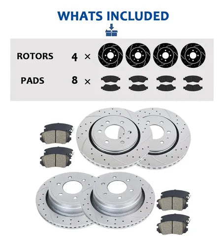 Kit Frenos Ford F-150 2010-2011 Ranurados Perforados