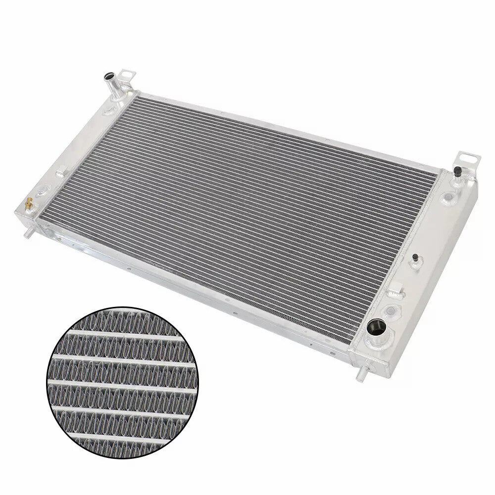 Radiador Aluminio Chevrolet Silverado Tahoe Suburban GMC Yukon Sierra 1999-2014 - 3 Filas Enfriamiento Superior