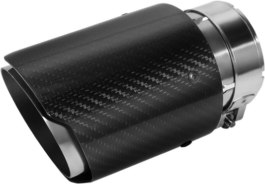 Colilla Punta de Escape Fibra de Carbono Deportiva Universal Acero Inoxidable Acabado Fibra Carbono