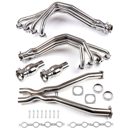 Headers Escape Chevrolet Corvette C5 5.7 1997-2004 5.7L - Colectores Largos con Tuberia Acero Inoxidable