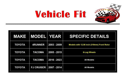 Kit Frenos Discos Toyota 4runner Tacoma Fj Cruiser