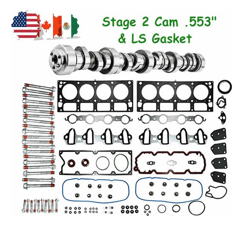Árbol de Levas Stage 2 Duración 212/218 LSA 111 Chevrolet GMC 4.8 5.3 6.0 LS Silverado