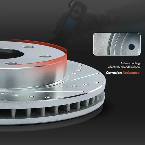 Discos Freno Traseros Perforados Ford Mustang 2005-2014