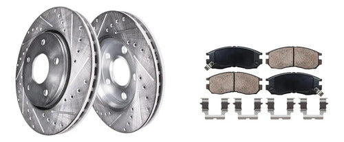 Kit Frenos Discos Ranurados Mitsubishi Eclipse 1990-2001