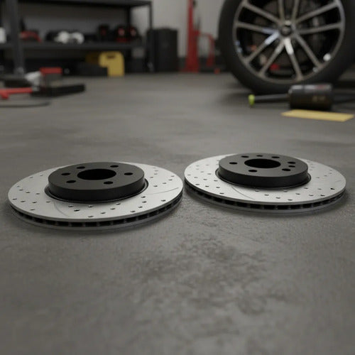 Discos Freno Ranurados Perforados Ford Mustang 2005-2014