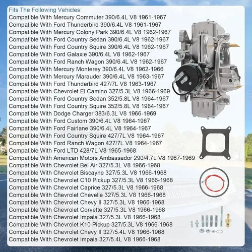 Carburador 4 Gargantas 600 Cfm Ford F-100 E-350 E-250