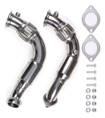 Downpipe Escape Bmw X5 X6 Series 550i 650i 750i 4.4 08-14 V8 Cromado