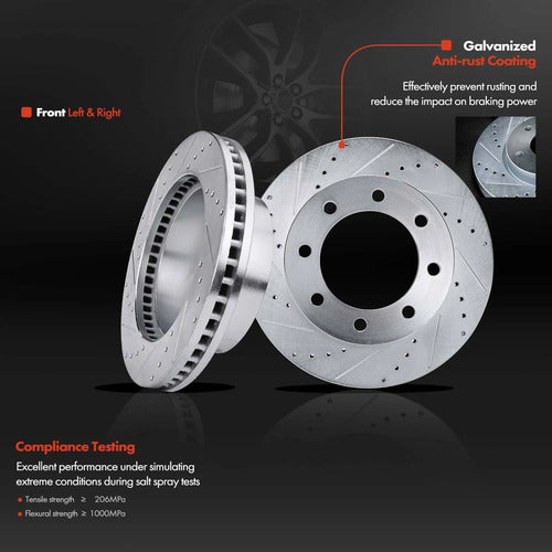 Kit Frenos Discos Perforados Ford F-250 Super Duty 08-12