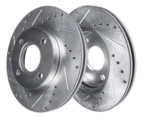 Kit Frenos Discos Ranurados Nissan Sentra 2000-2006 1.8l