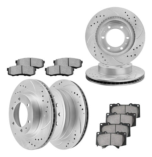 Kit Frenos Discos Ranurados Toyota 4runner Fj Cruiser