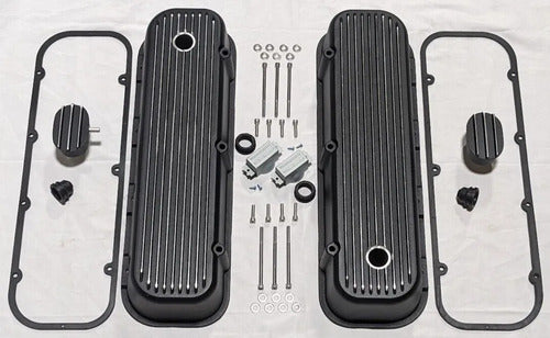 Tapas de Punterías Aluminio Con Aletas Con Respiradero BBC Chevrolet GMC 396 427 454