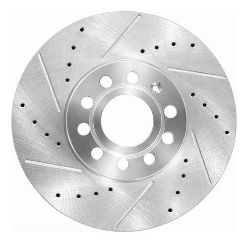 Kit Frenos Discos Perforados Audi A3 Vw Jetta Golf Eos