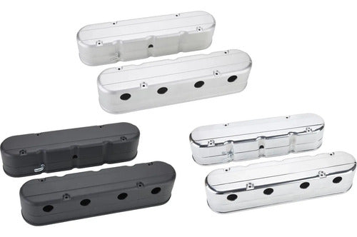 Tapas de Punterías Aluminio Lisas Con Base de Bobinas LS Chevrolet GMC 4.8 5.3 Silverado