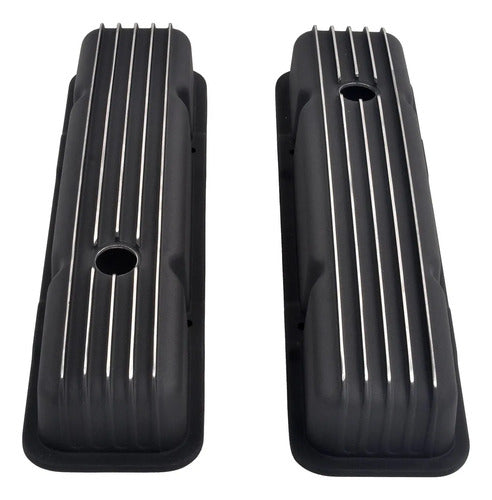 Tapas de Punterías Aluminio Cortas Con Aletas Con Base de Bobinas SBC Chevrolet GMC 283