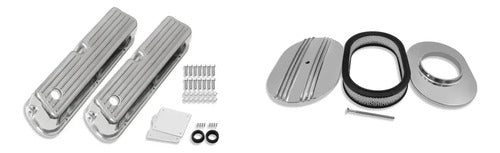 Tapas de Punterías Aluminio Altas Con Aletas Ford 289 302 351W Windsor