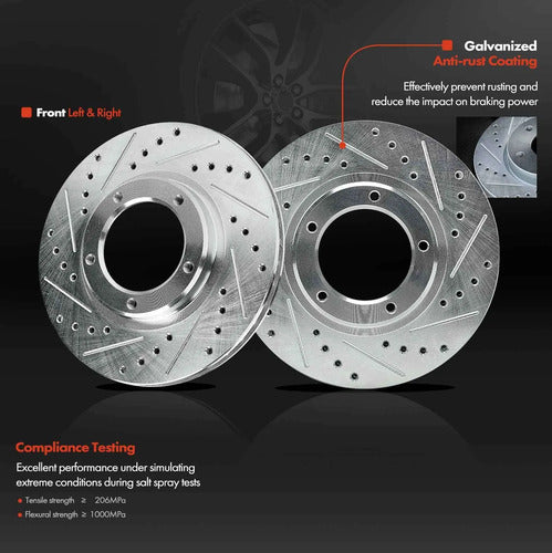 Discos Freno Delanteros Perforados Toyota Tacoma 1995-2004