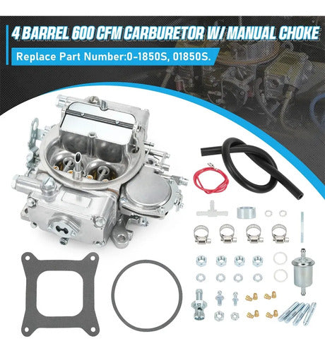 Carburador 4 Gargantas 600 Cfm Choke Manual Ford 289 302 351 Mustang Falcon Torino