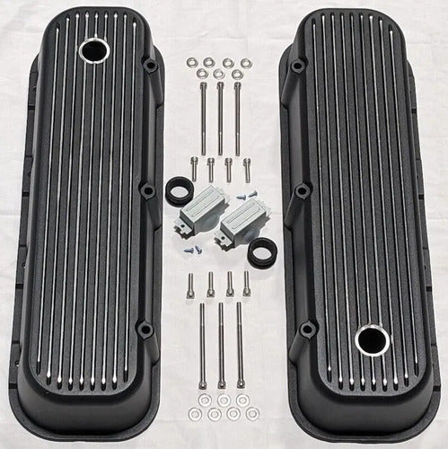 Tapas de Punterías Aluminio Altas Con Aletas Con Respiradero BBC Chevrolet GMC 396 427 454