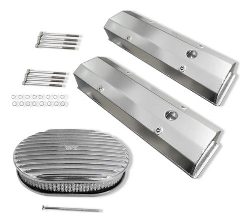 Tapas de Punterías Aluminio Altas Con Aletas Fabricadas SBC Chevrolet GMC 283 305 327 350