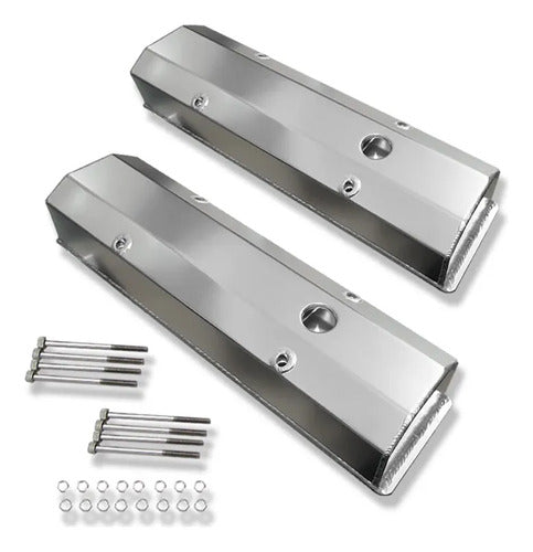 Tapas de Punterías Aluminio Altas Con Aletas Fabricadas SBC Chevrolet GMC 283 305 327 350