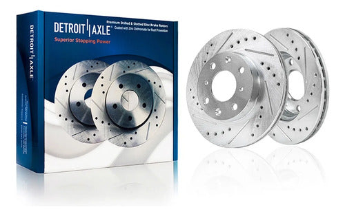 Kit Frenos Discos Ranurados Honda Civic Del Sol 1990-2000