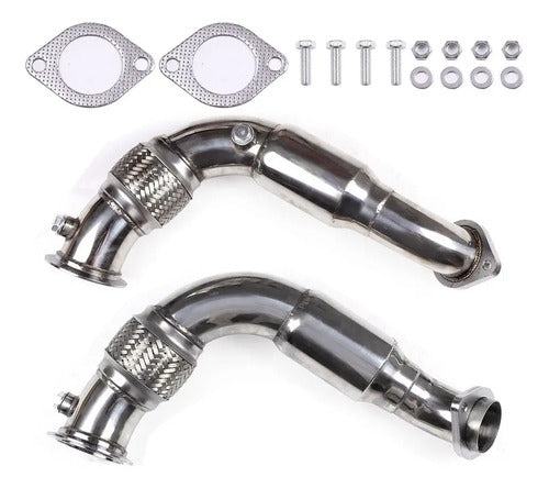 Downpipe Escape Bmw X5 X6 Series 550i 650i 750i 4.4 08-14 V8 Cromado