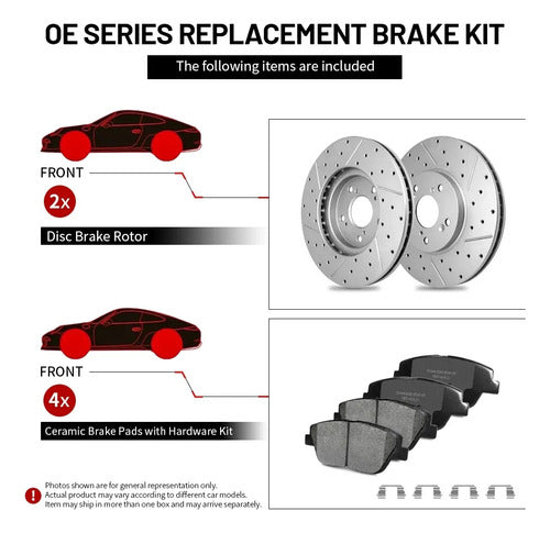 Kit Frenos Discos Perforados Ford F-250 F-350 2013-2022