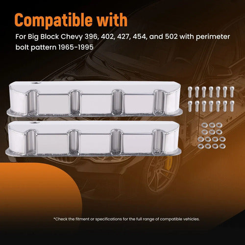 Tapas de Punterías Aluminio Altas Con Respiradero BBC Chevrolet GMC 396 427 454