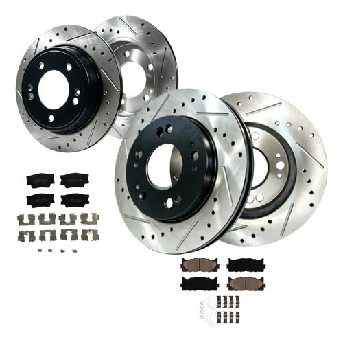 Kit Frenos Discos Ranurados Toyota Avalon Camry 2013-2017