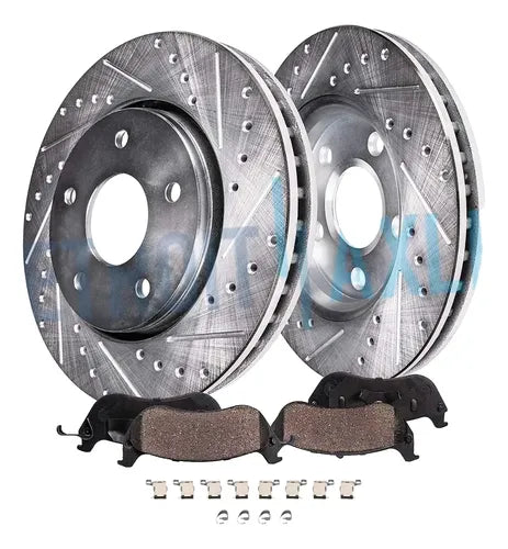 Kit Frenos Discos Perforados Toyota Corolla Prius 2019-2025