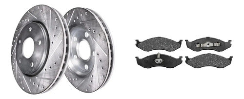 Kit Frenos Discos Perforados Jeep Grand Cherokee 1993-1998