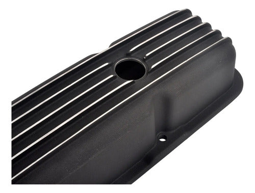 Tapas de Punterías Aluminio Cortas Con Aletas Con Base de Bobinas SBC Chevrolet GMC 283