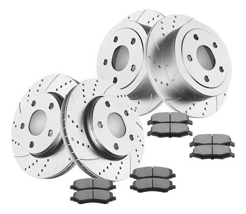 Kit Frenos Discos Ranurados Jeep Wrangler Jk 2007-2017