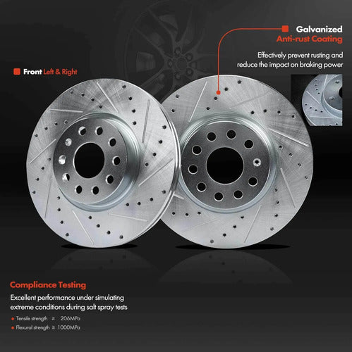 Discos Freno Delantero Audi A3 Q3 Tt Vw Passat 2006-2021