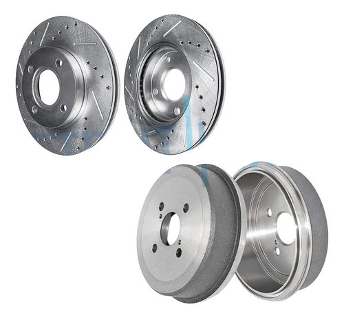 Discos Freno Delantero Tambores Toyota Corolla 1993-2002