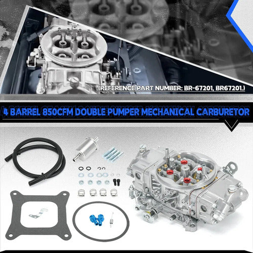 Carburador 4 Gargantas 850 Cfm Choke Eléctrico Dodge 383 400