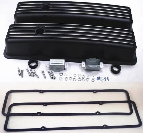 Tapas de Punterías Aluminio Altas Con Aletas Con Respiradero SBC Chevrolet GMC 283 305