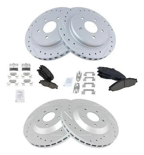 Kit Frenos Discos Ranurados Chevrolet Corvette 1997-2004