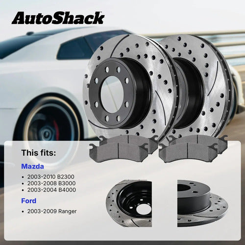 Kit Frenos Discos Ranurados Ford Ranger 2003-2009 Cerámicos