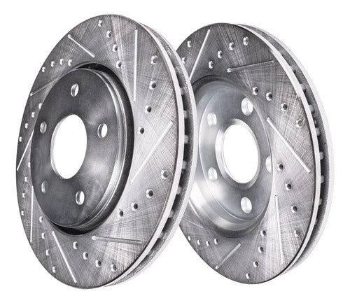 Kit Frenos Discos Ranurados Dodge Ram 1500 2000-2001 4x4