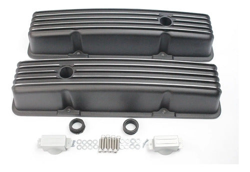 Tapas de Punterías Aluminio Altas Con Aletas Con Respiradero SBC Chevrolet GMC 283 305