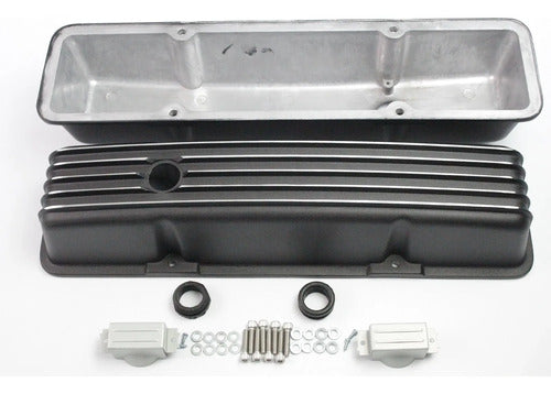 Tapas de Punterías Aluminio Altas Con Aletas Con Respiradero SBC Chevrolet GMC 283 305