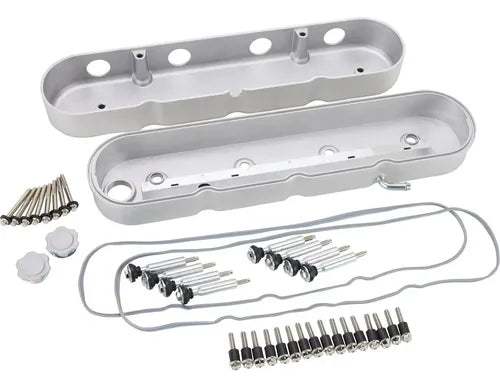 Tapas de Punterías Aluminio Lisas Con Base de Bobinas LS Chevrolet GMC 4.8 5.3 Silverado