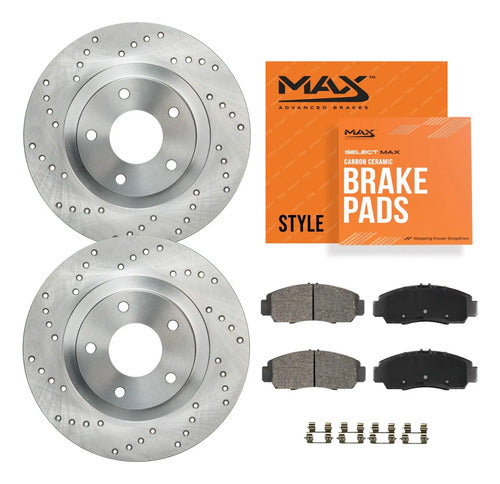 Kit Frenos Discos Perforados Dodge Charger Chrysler 300