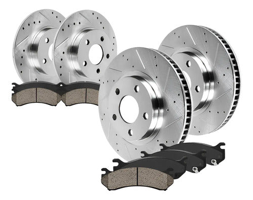 Kit Frenos Discos Ranurados Jeep Grand Cherokee 1999-2004