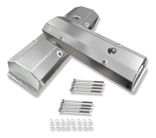 Tapas de Punterías Aluminio Altas Con Aletas Fabricadas SBC Chevrolet GMC 283 305 327 350
