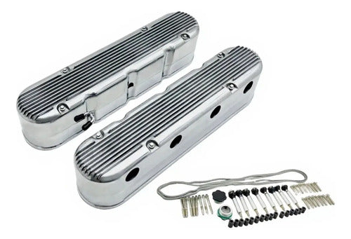 Tapas de Punterías Aluminio Con Aletas Con Base de Bobinas Chevrolet GMC Cadillac 6.0 6.2