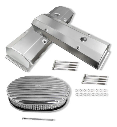 Tapas de Punterías Aluminio Altas Con Aletas Fabricadas SBC Chevrolet GMC 283 305 327 350